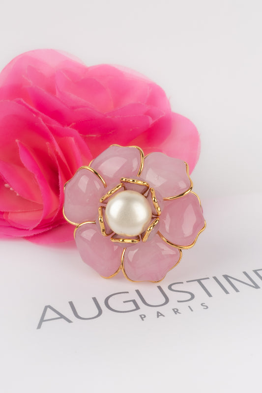 Broche rose Augustine