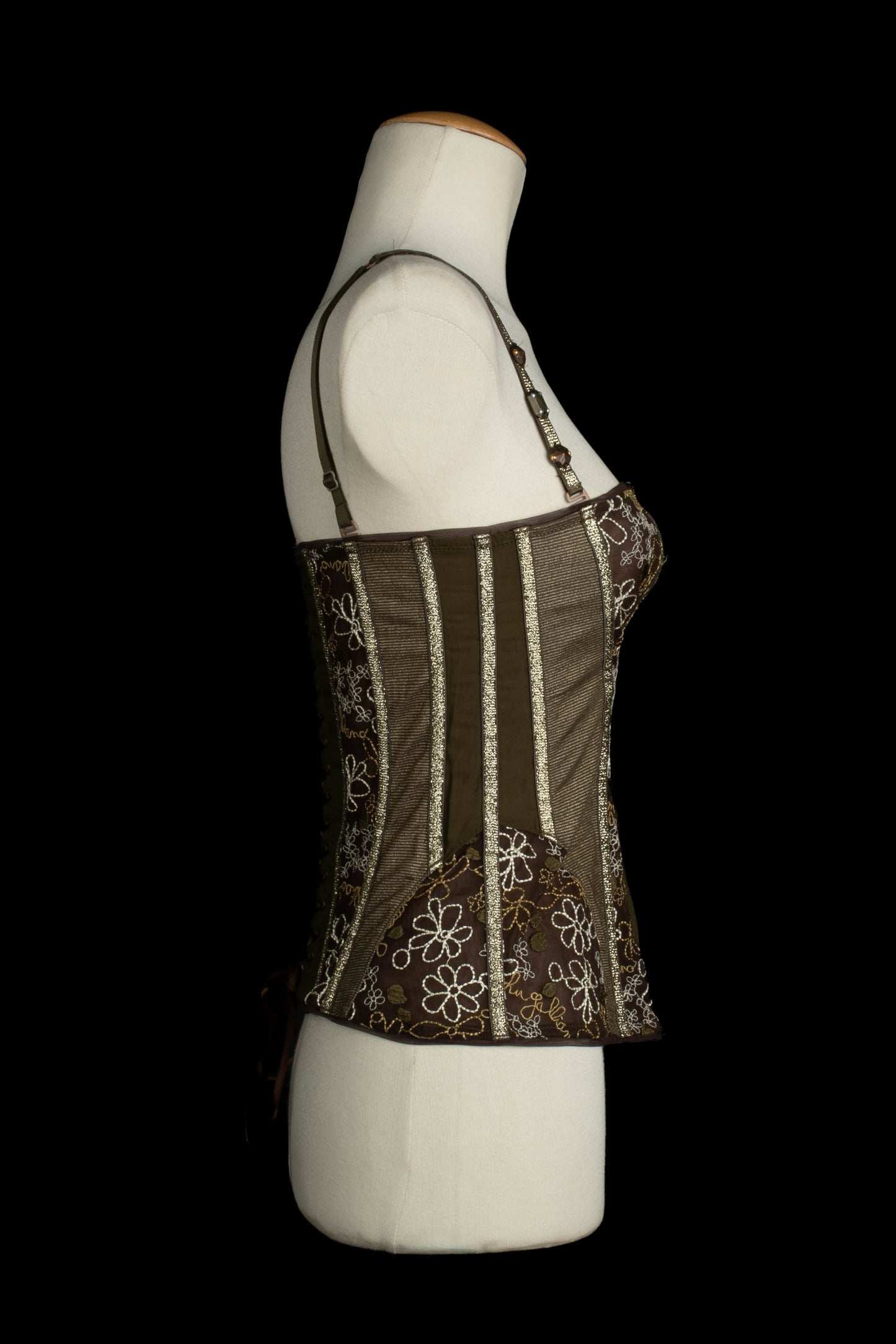 Haut bustier vert John Galliano 