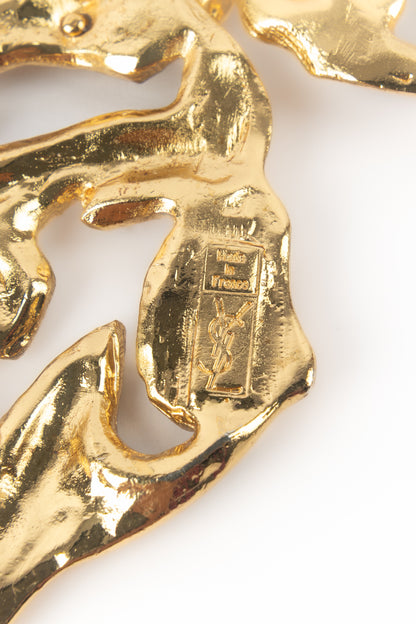 Broche bleue Yves Saint Laurent