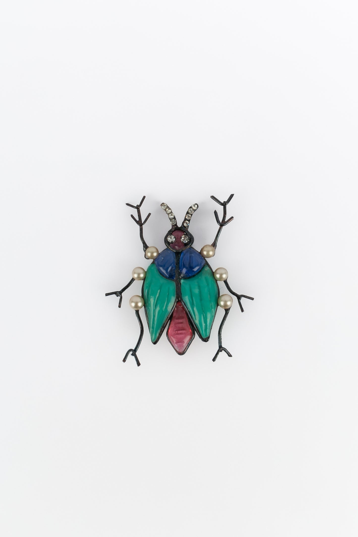 Broche insecte en pâte de verre Loulou de la Falaise