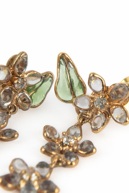 Boucles d'oreilles Gripoix ancien
