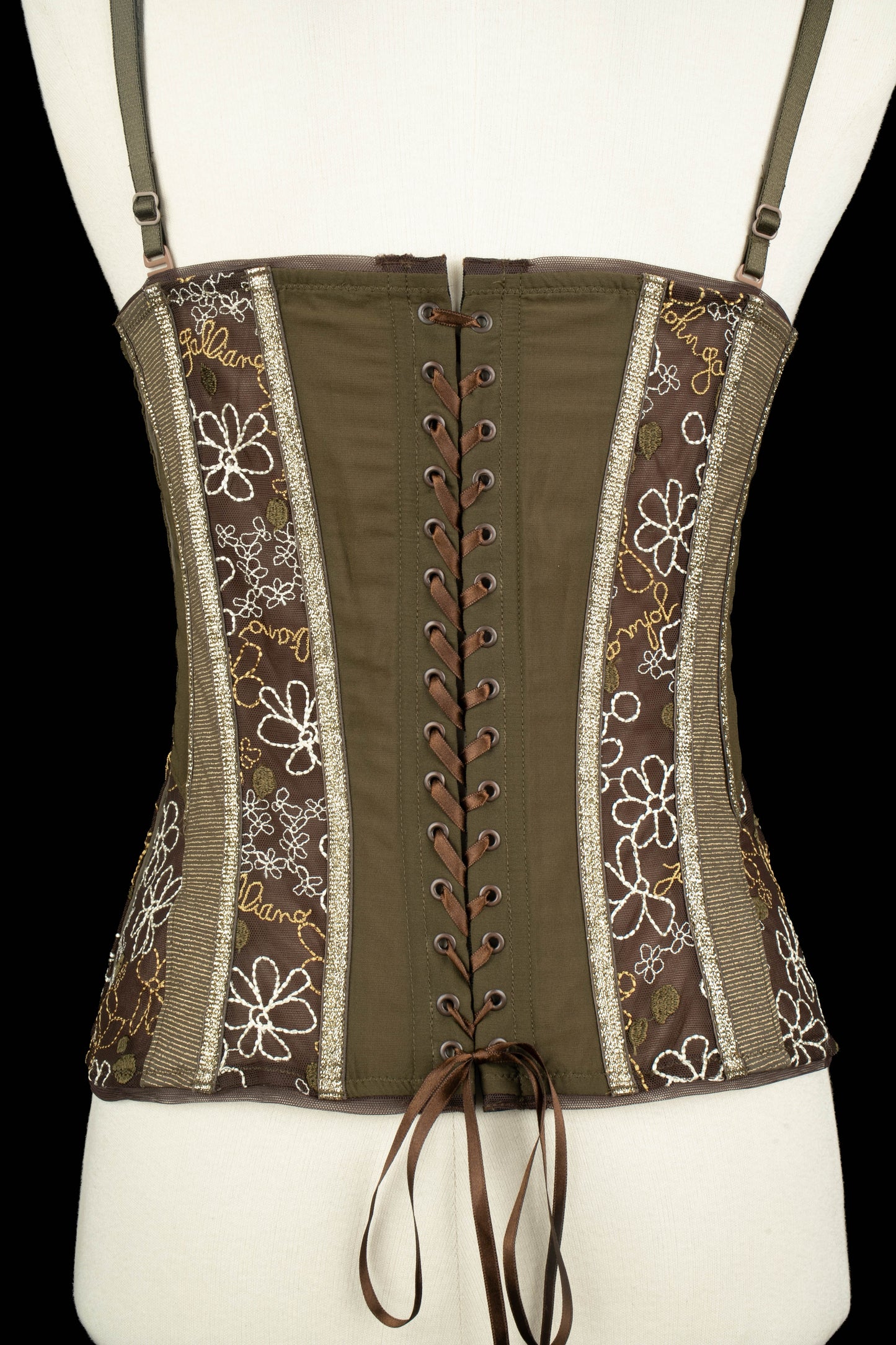 Haut bustier vert John Galliano 