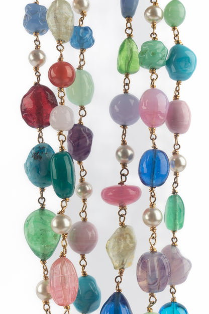 Collier coloré Chanel 1980's