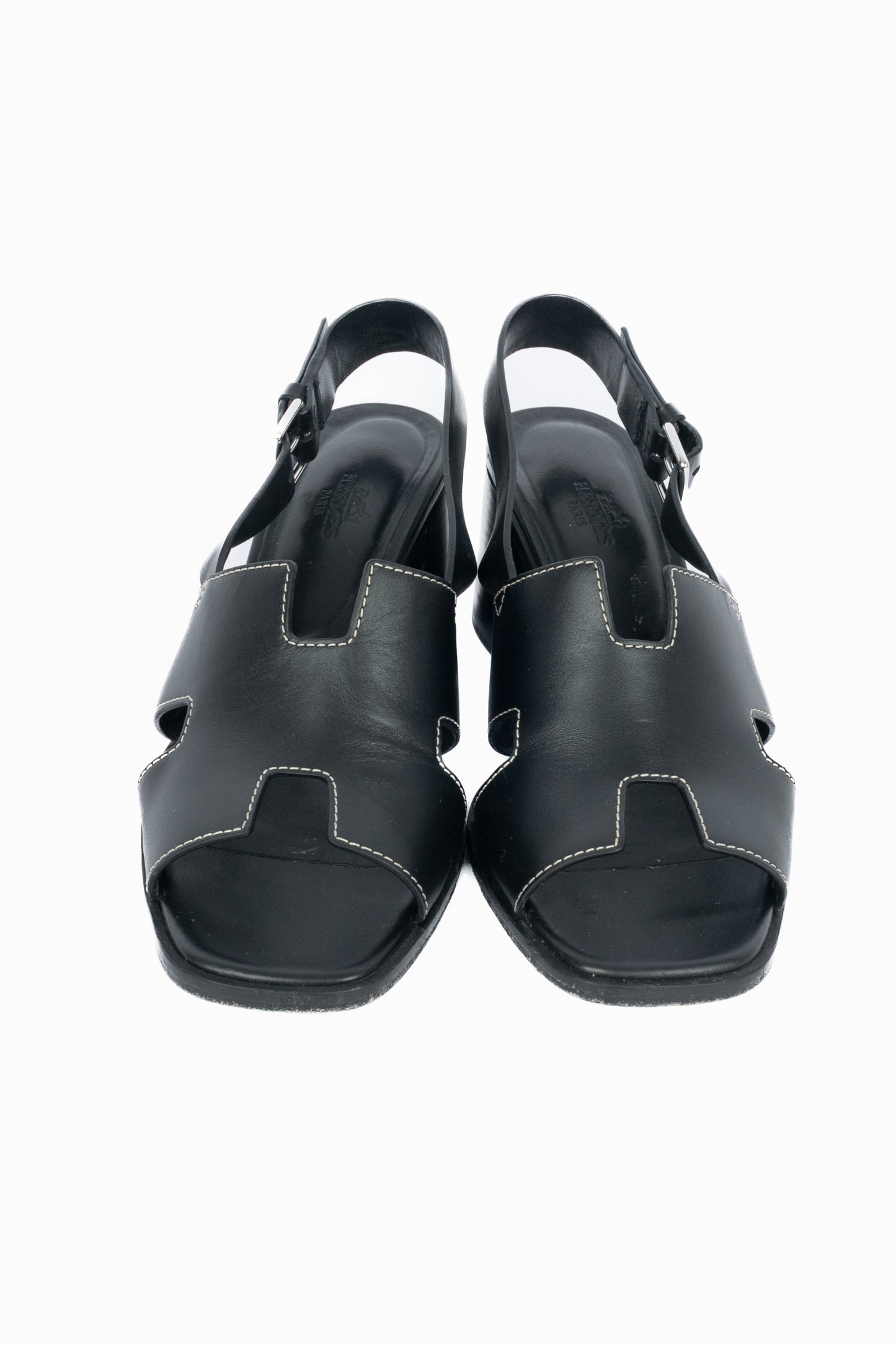 Sandales "Elbe 60" en cuir Hermès