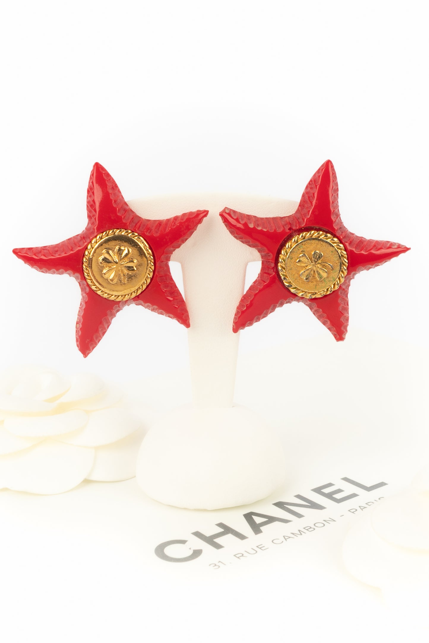 Boucles d'oreilles "étoile de mer" Chanel Haute Couture Eté 1989