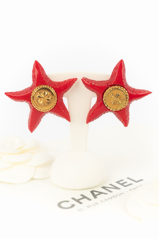 Boucles d'oreilles "étoile de mer" Chanel Haute Couture Eté 1989