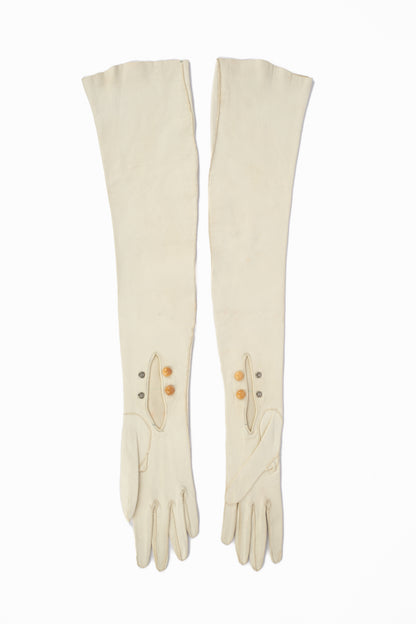 Longs gants vintage en cuir