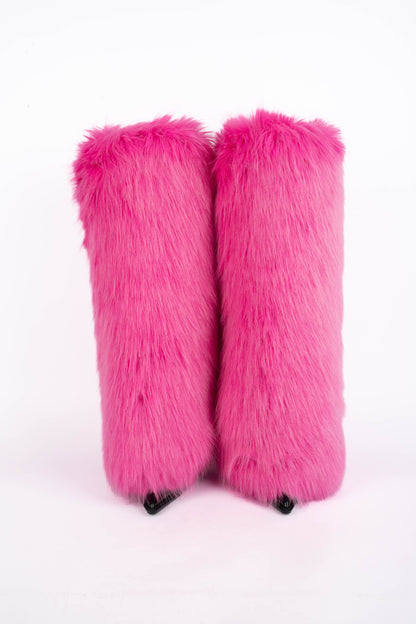 Bottes en fausse fourrure Alexandre Vauthier 2024