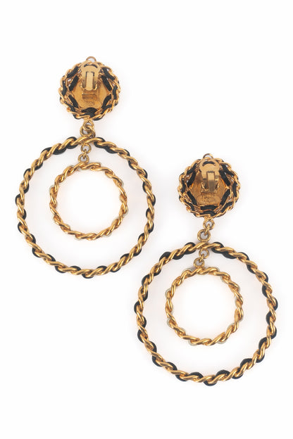 Boucles d'oreilles créoles Chanel 1993