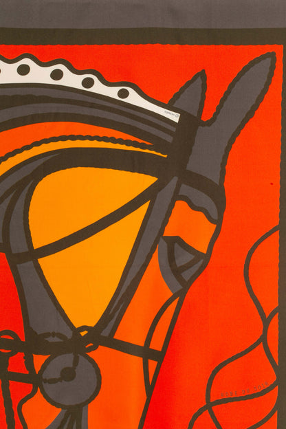 Foulard / Carré "Robe du soir pop" double face Hermès 