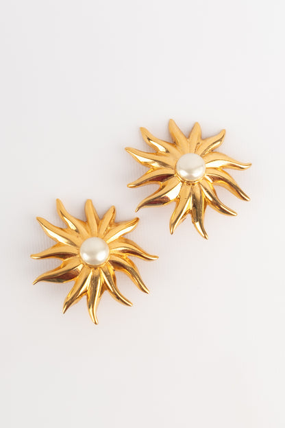 Boucles d'oreilles soleil Chanel Haute Couture