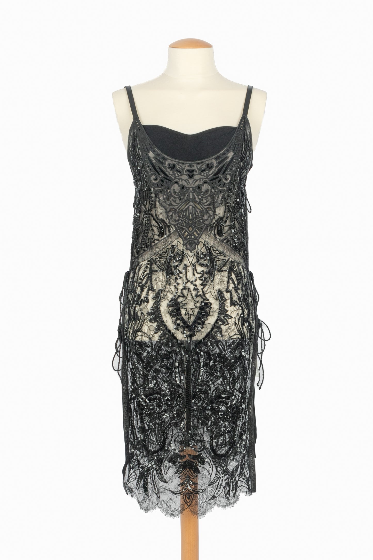 Robe noire Roberto Cavalli Printemps 2012