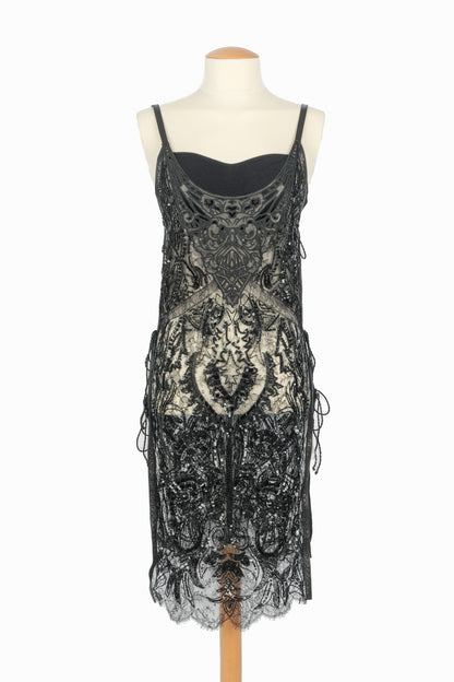 Robe noire Roberto Cavalli Printemps 2012