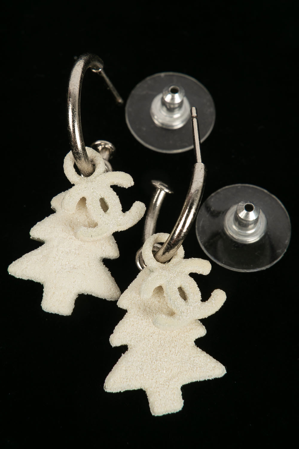 Boucles d'oreilles "neige" Chanel