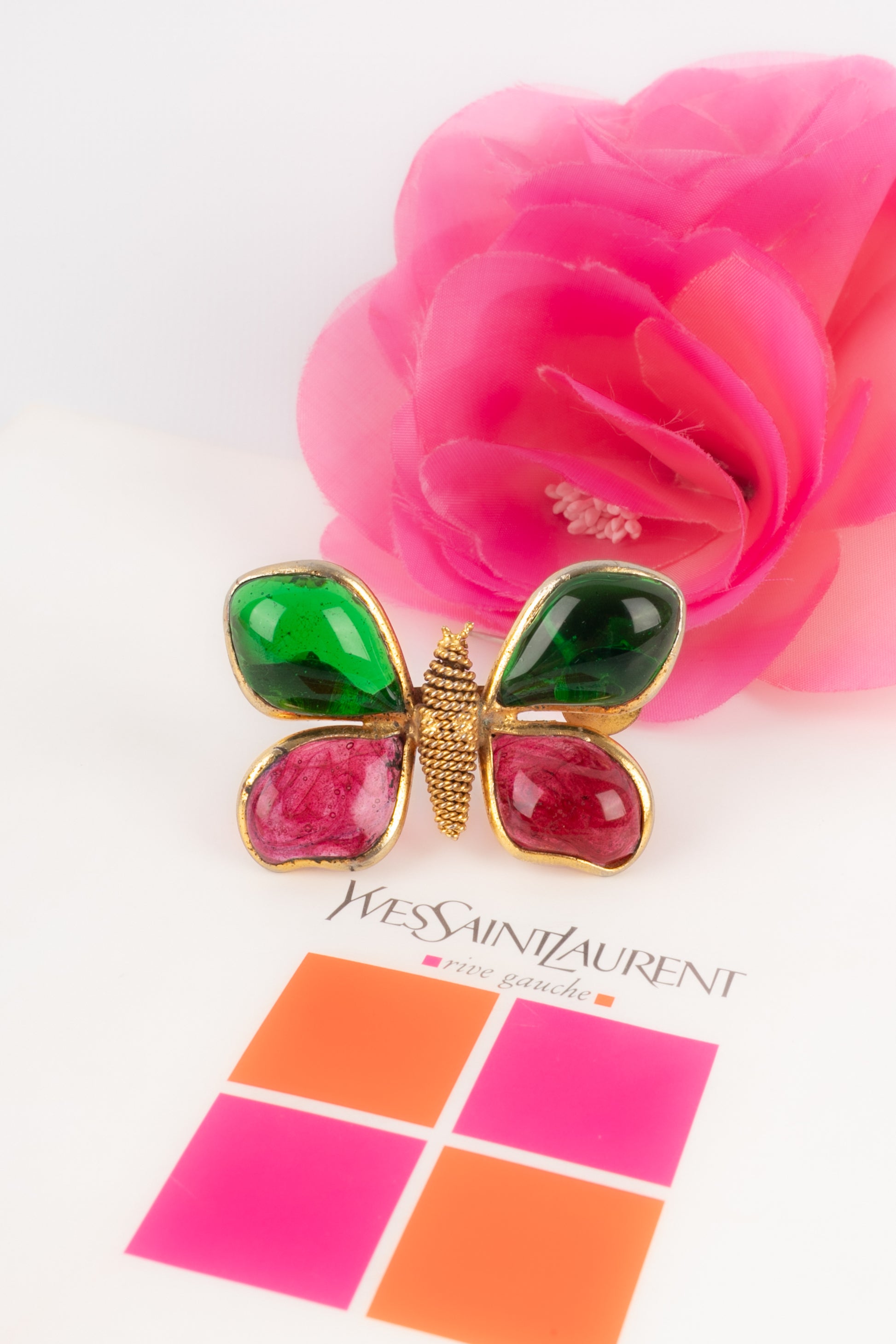 Yves Saint Laurent butterfly brooch