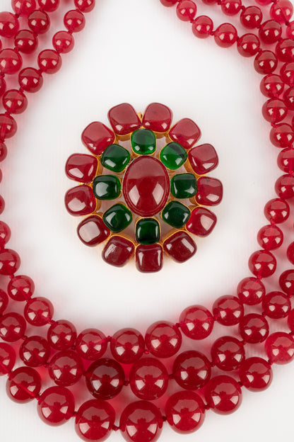 Collier en pâte de verre Chanel