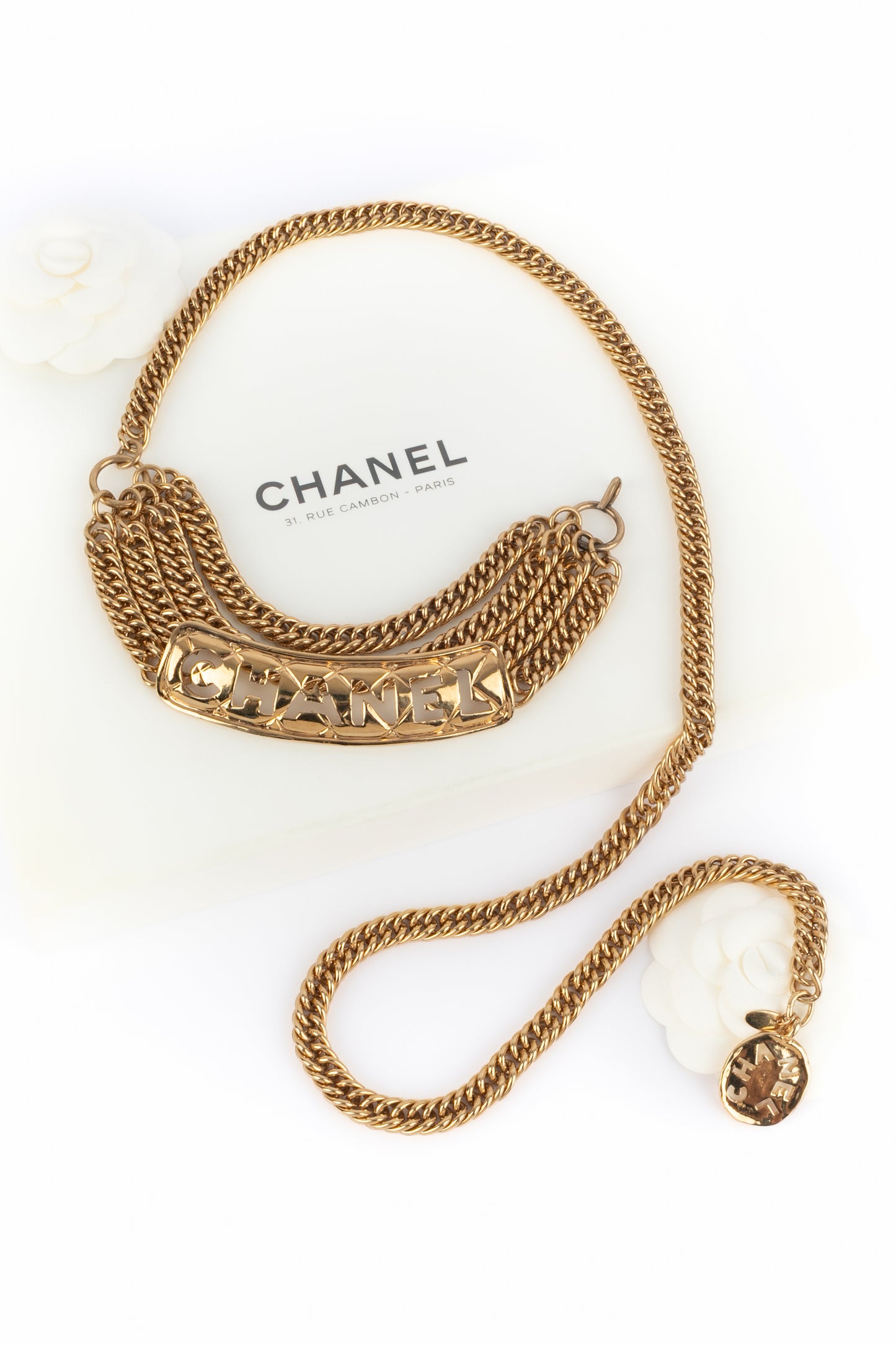 Ceinture dorée Chanel 1980's