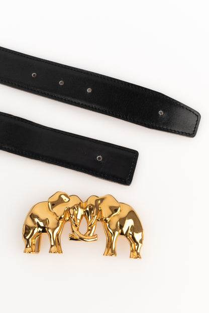 Ceinture "éléphants" Hermès