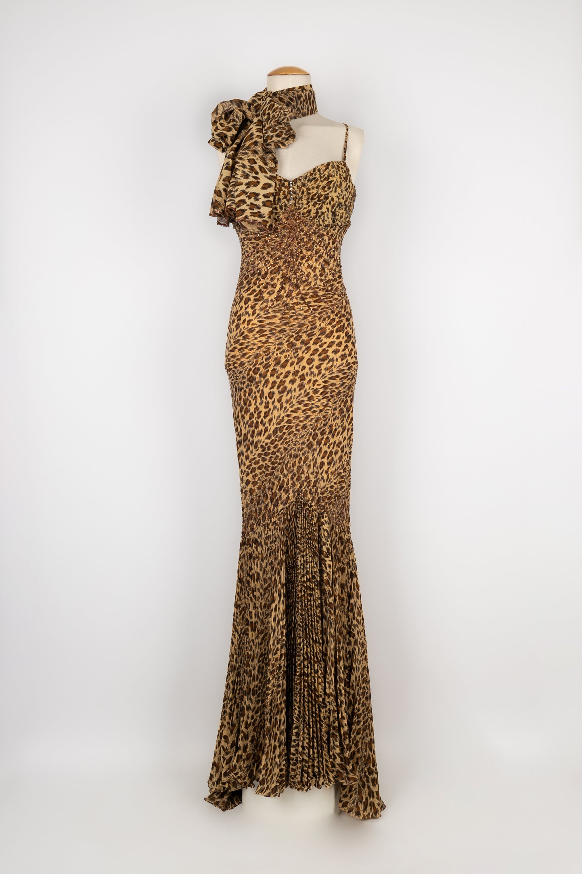 Leopard print evening dress Les Merveilles De Babellou Leopard print evening dress Les Merveilles De Babellou