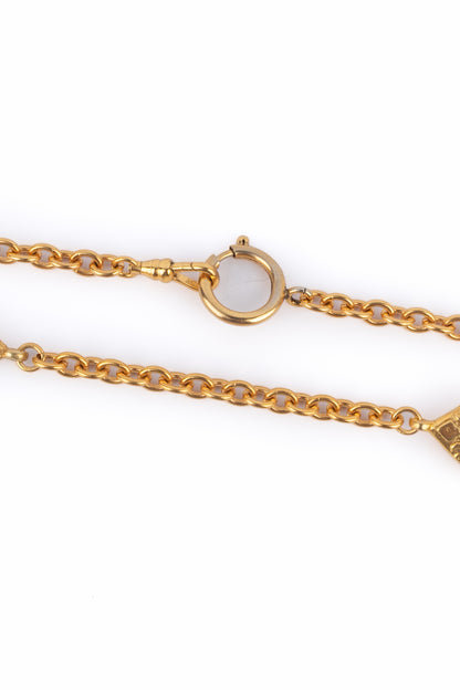 Collier doré Chanel 1985's
