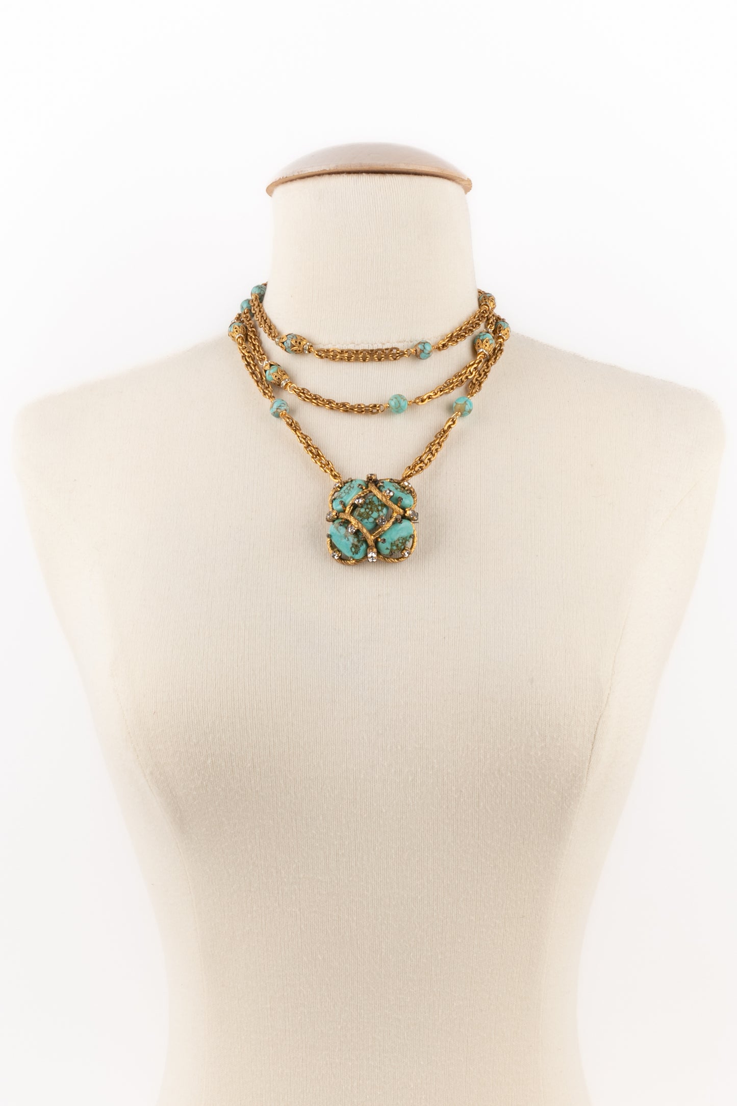 Collier turquoise Chanel Haute Couture