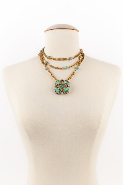 Collier turquoise Chanel Haute Couture