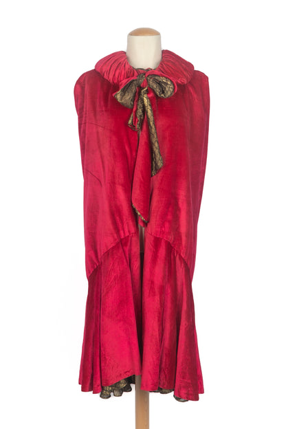 Manteau cape en velours 1920's