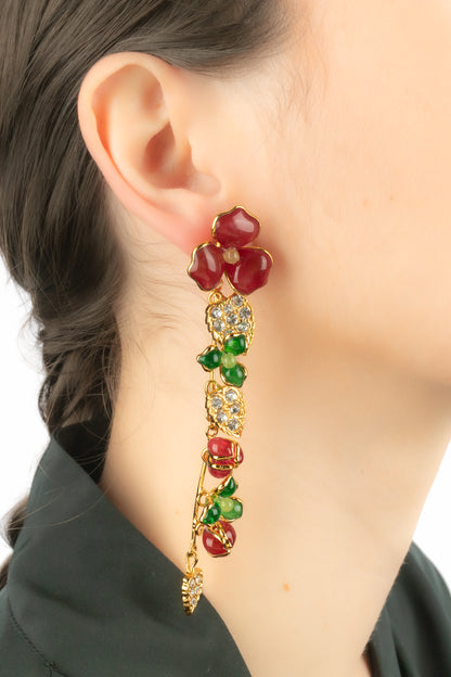 Boucles d'oreilles roses Augustine