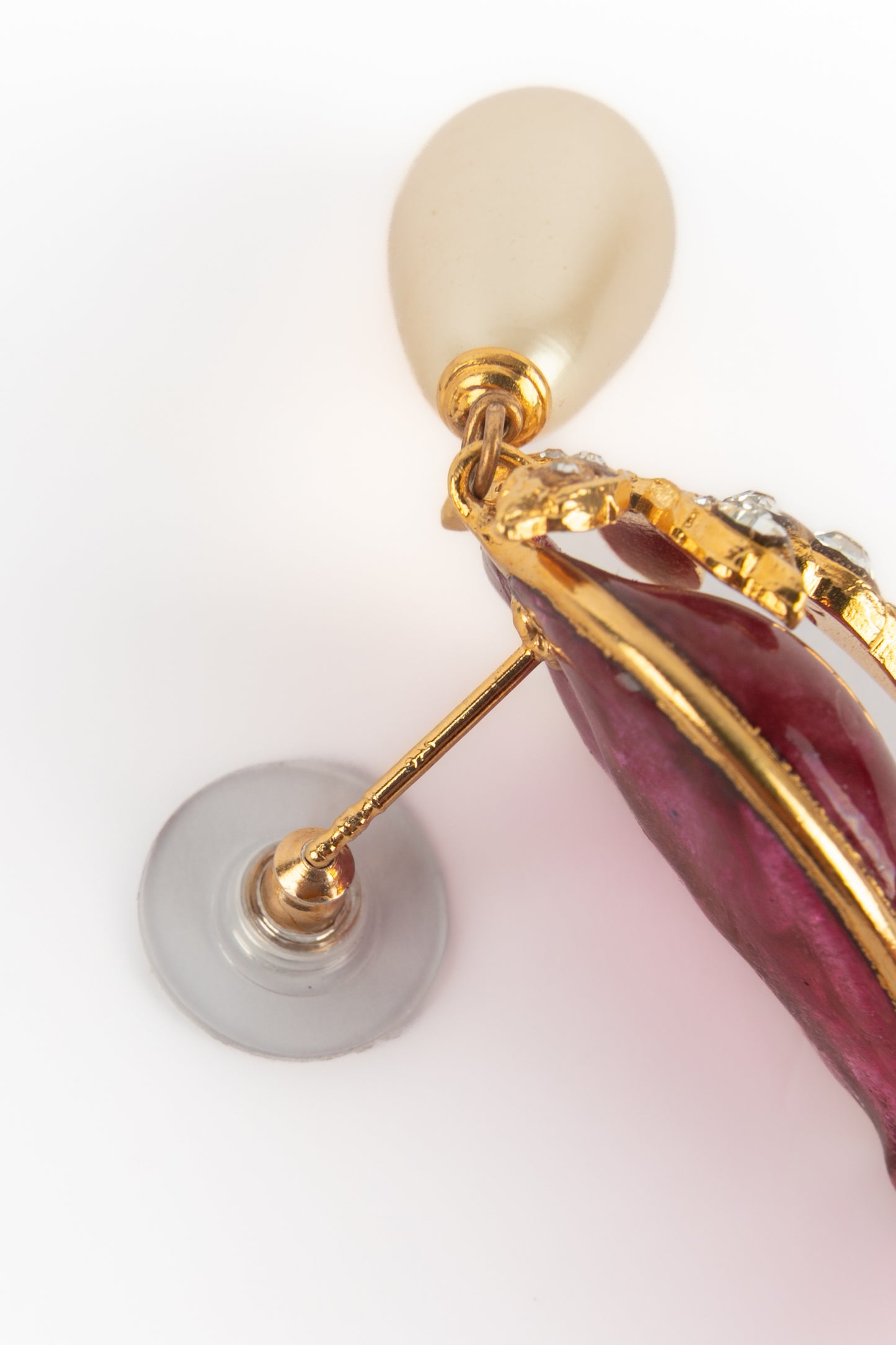 Boucles d'oreilles roses Augustine