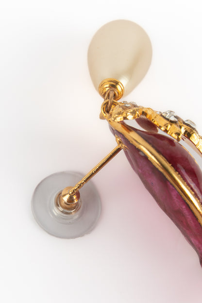 Boucles d'oreilles roses Augustine