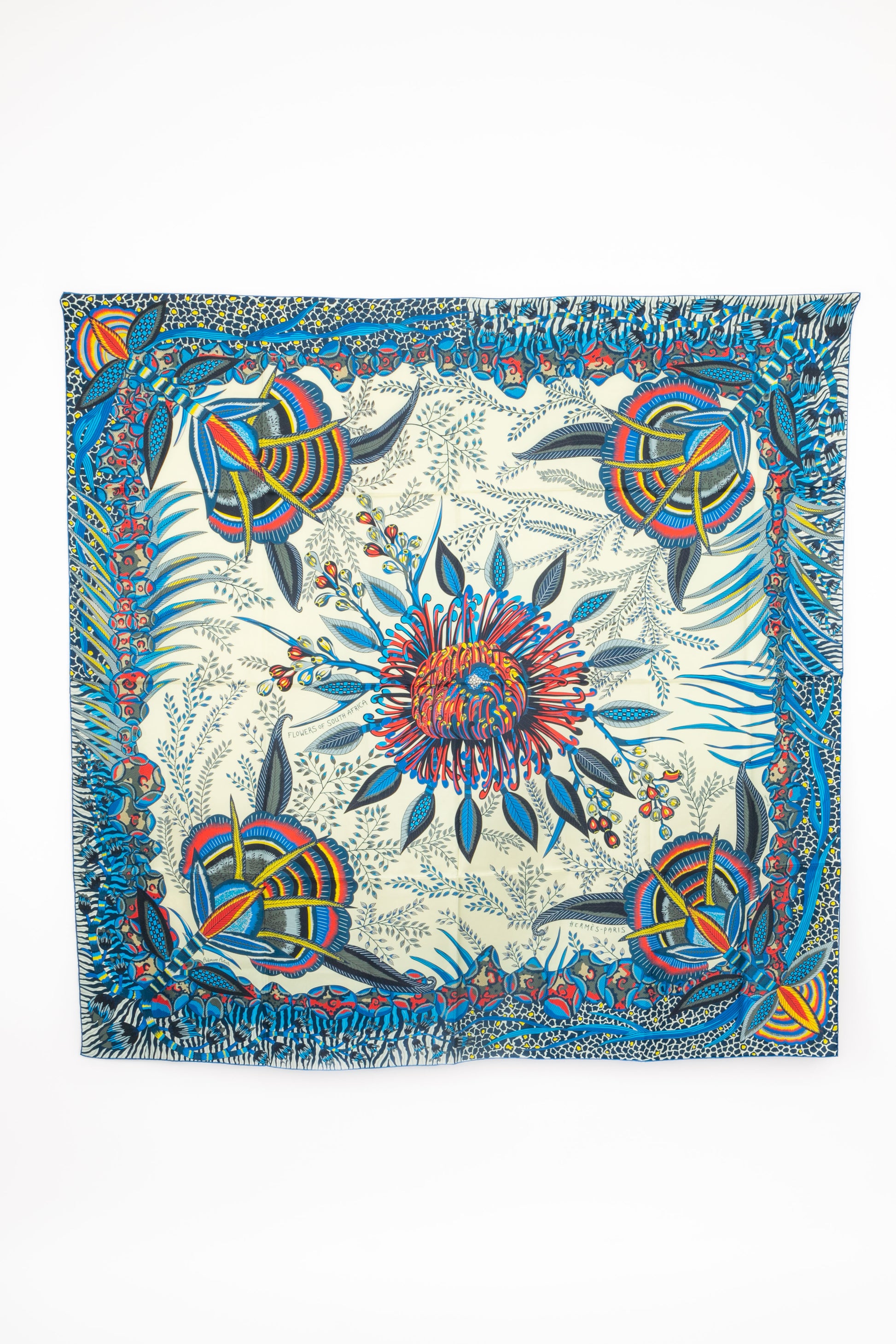 Foulard "Fleurs d'Afrique du Sud" Hermès