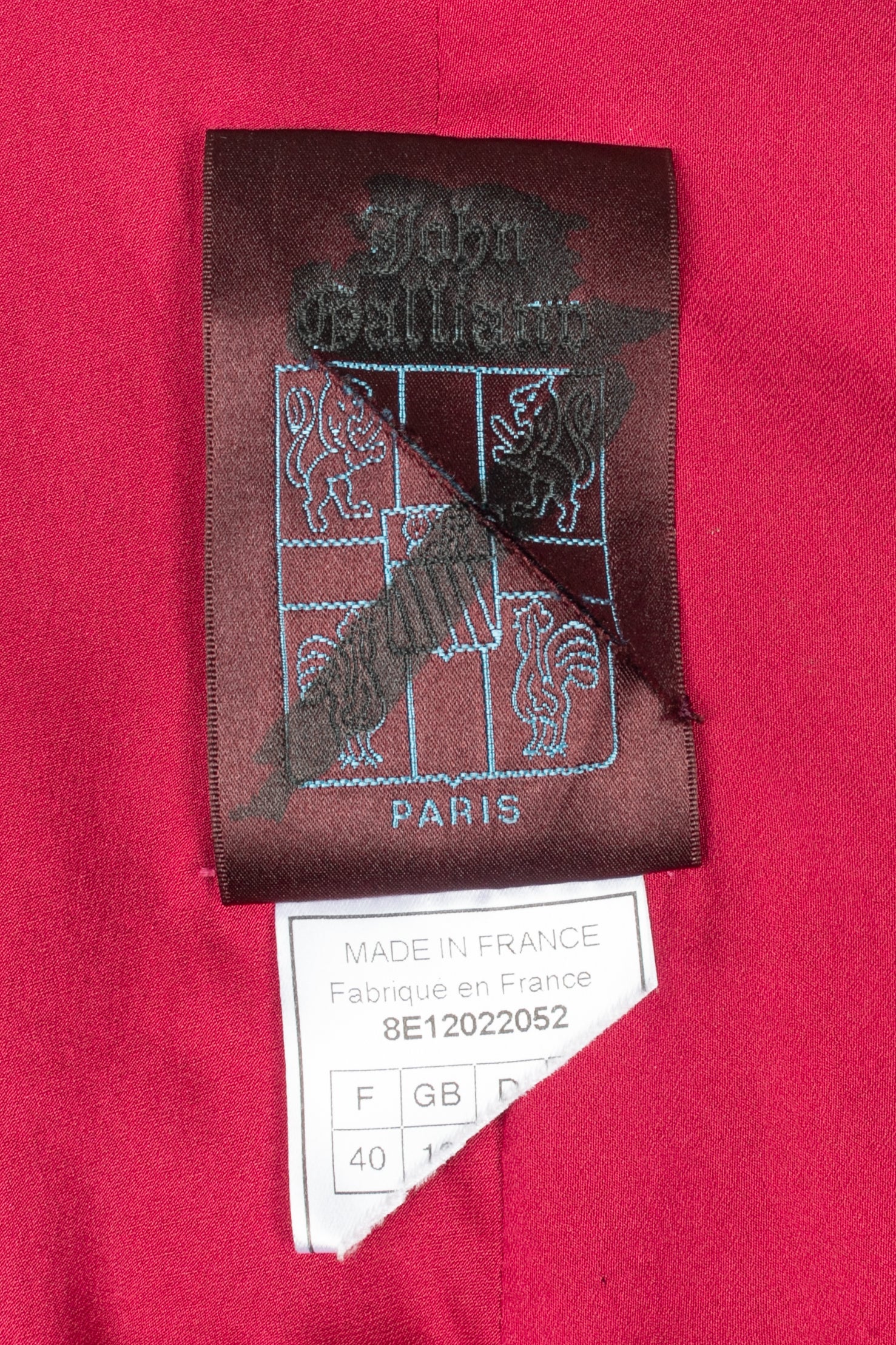 Veste en soie John Galliano Printemps 1998