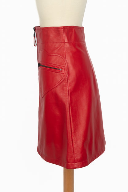 Jupe en cuir Christian Dior 