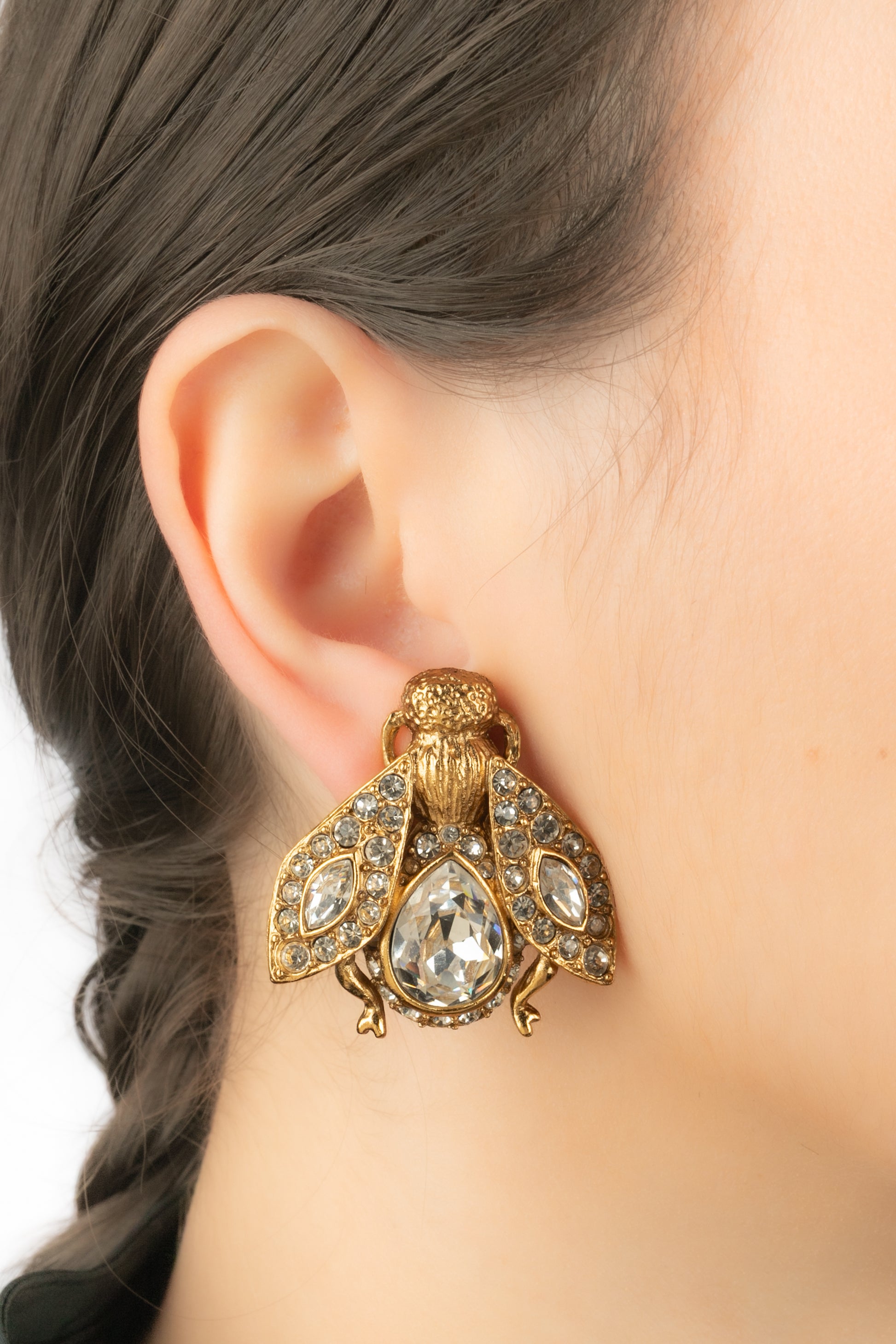 Boucles d'oreilles abeilles Dior