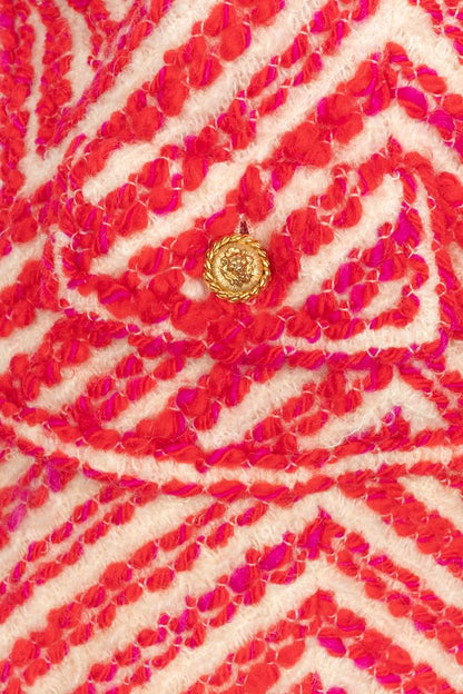 Tailleur rouge et blanc Chanel Haute Couture