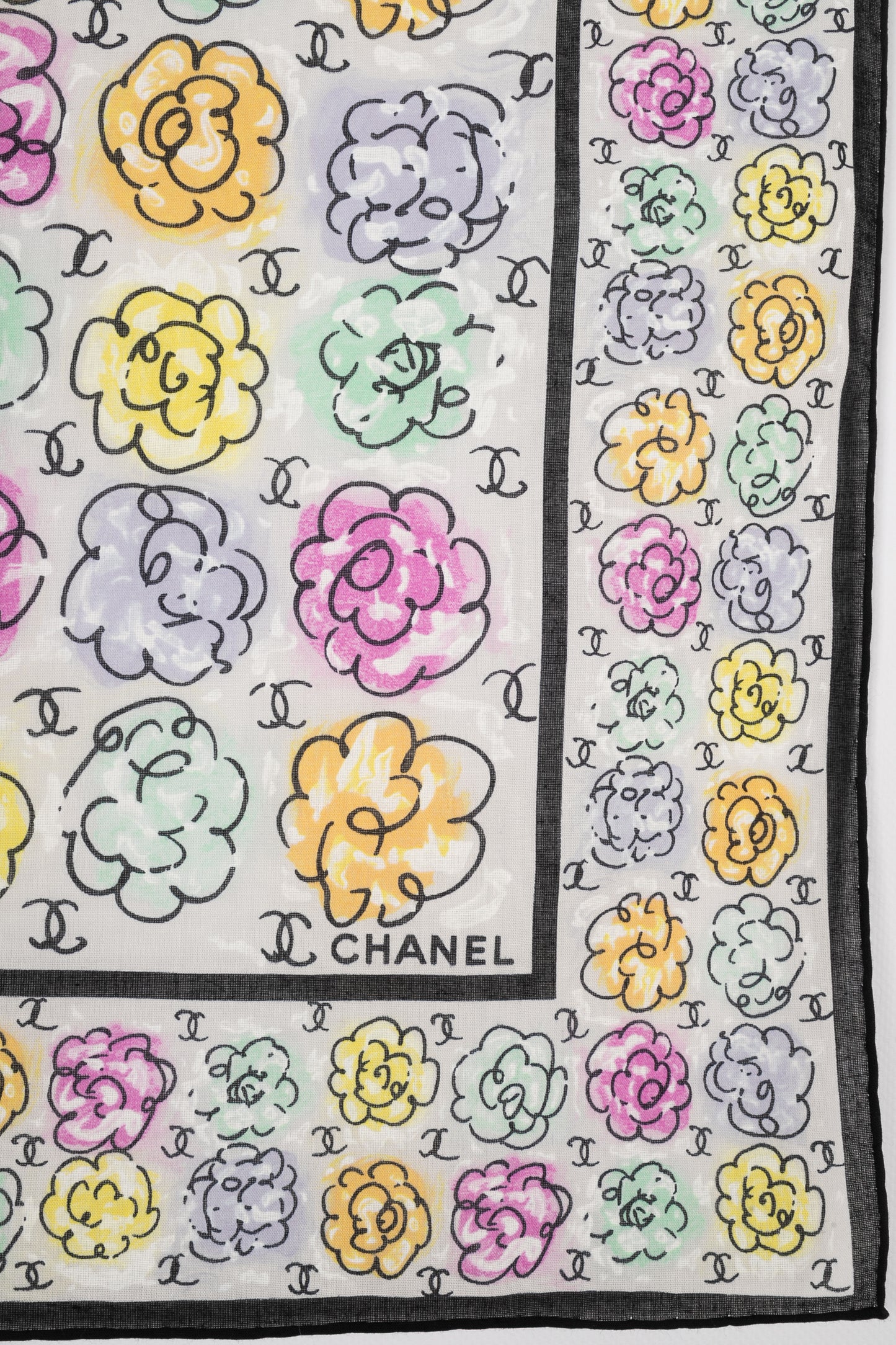 Foulard carré en cotton Chanel