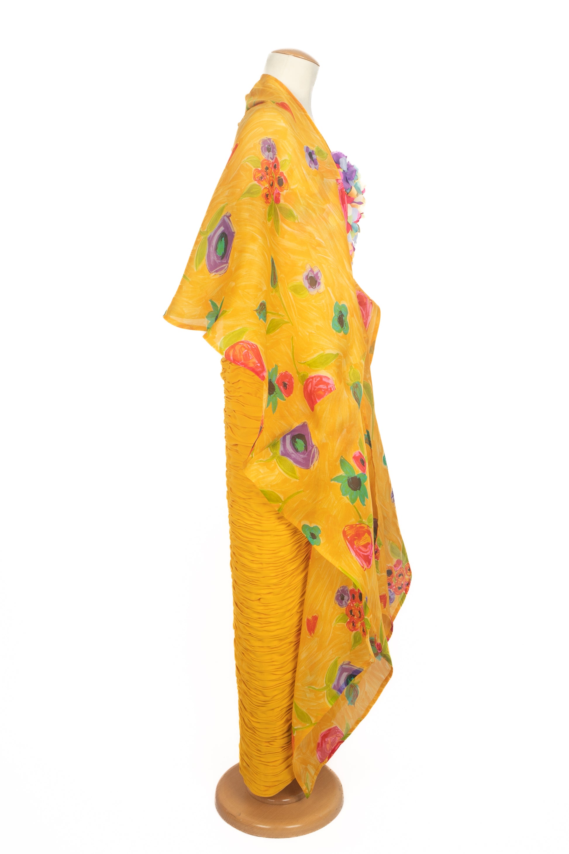 Robe fleuri Jean-Louis Scherrer Haute Couture