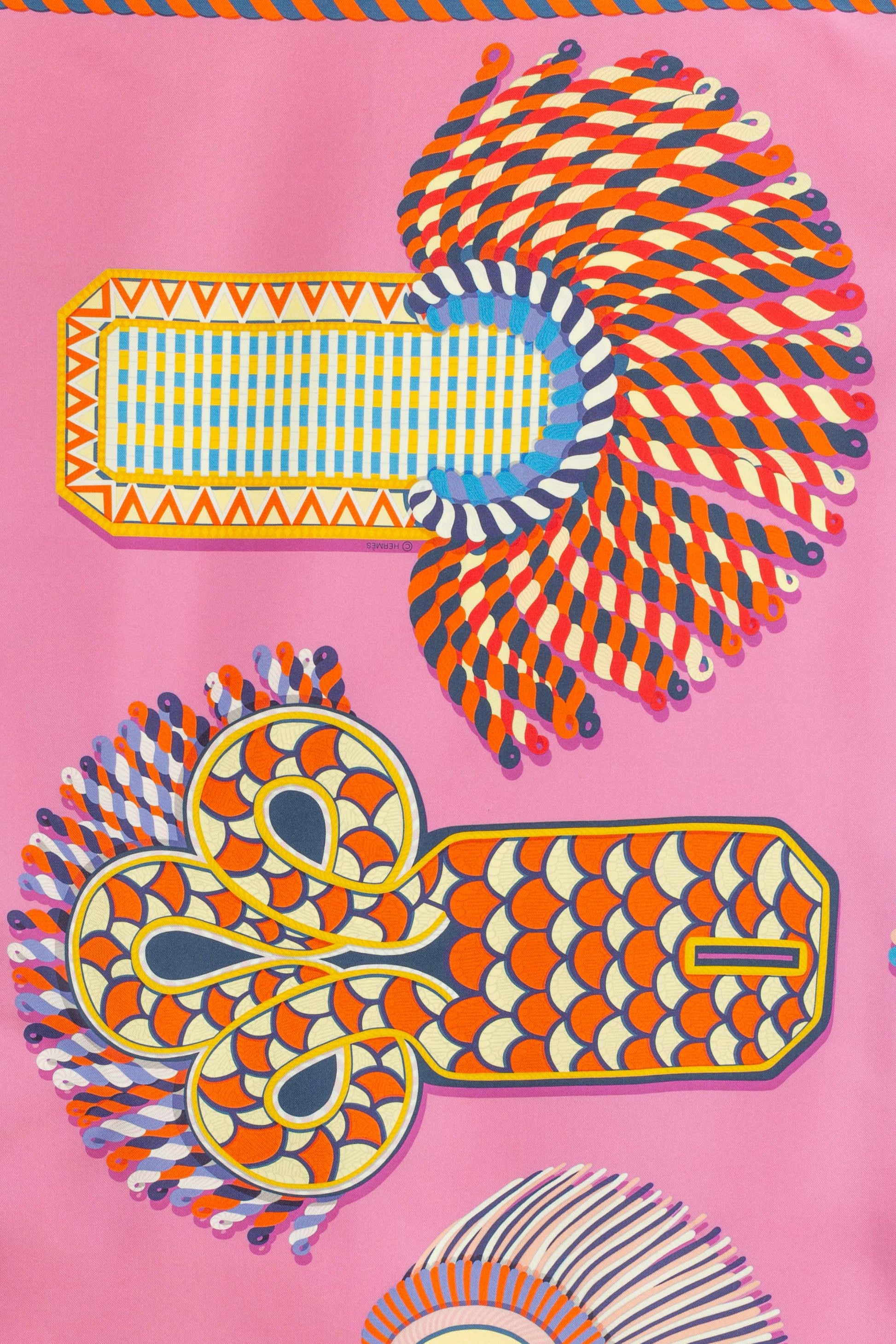 Foulard / Carré "Epaulettes de Gala" double face Hermès