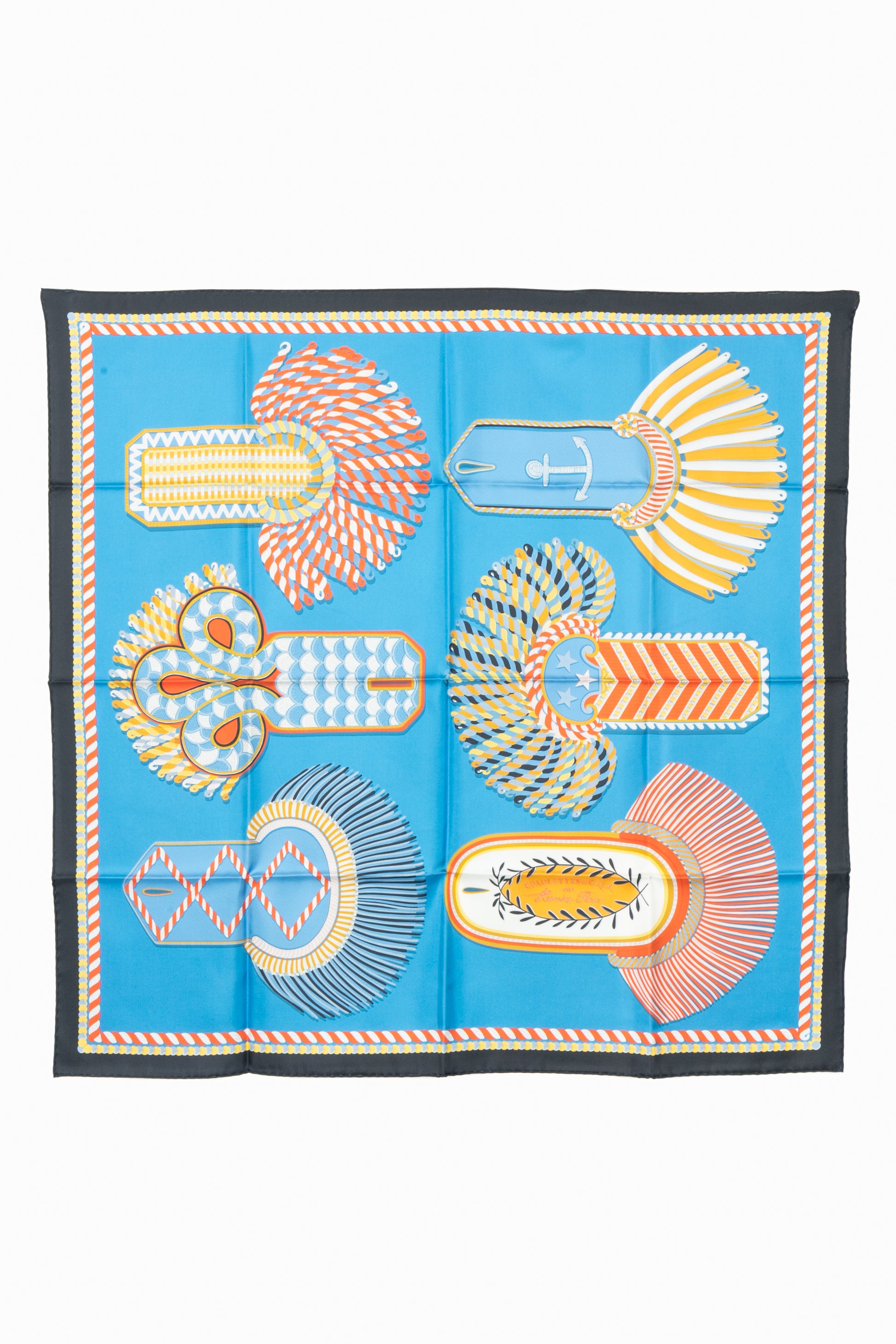 Foulard / Carré "Epaulettes de Gala" double face Hermès