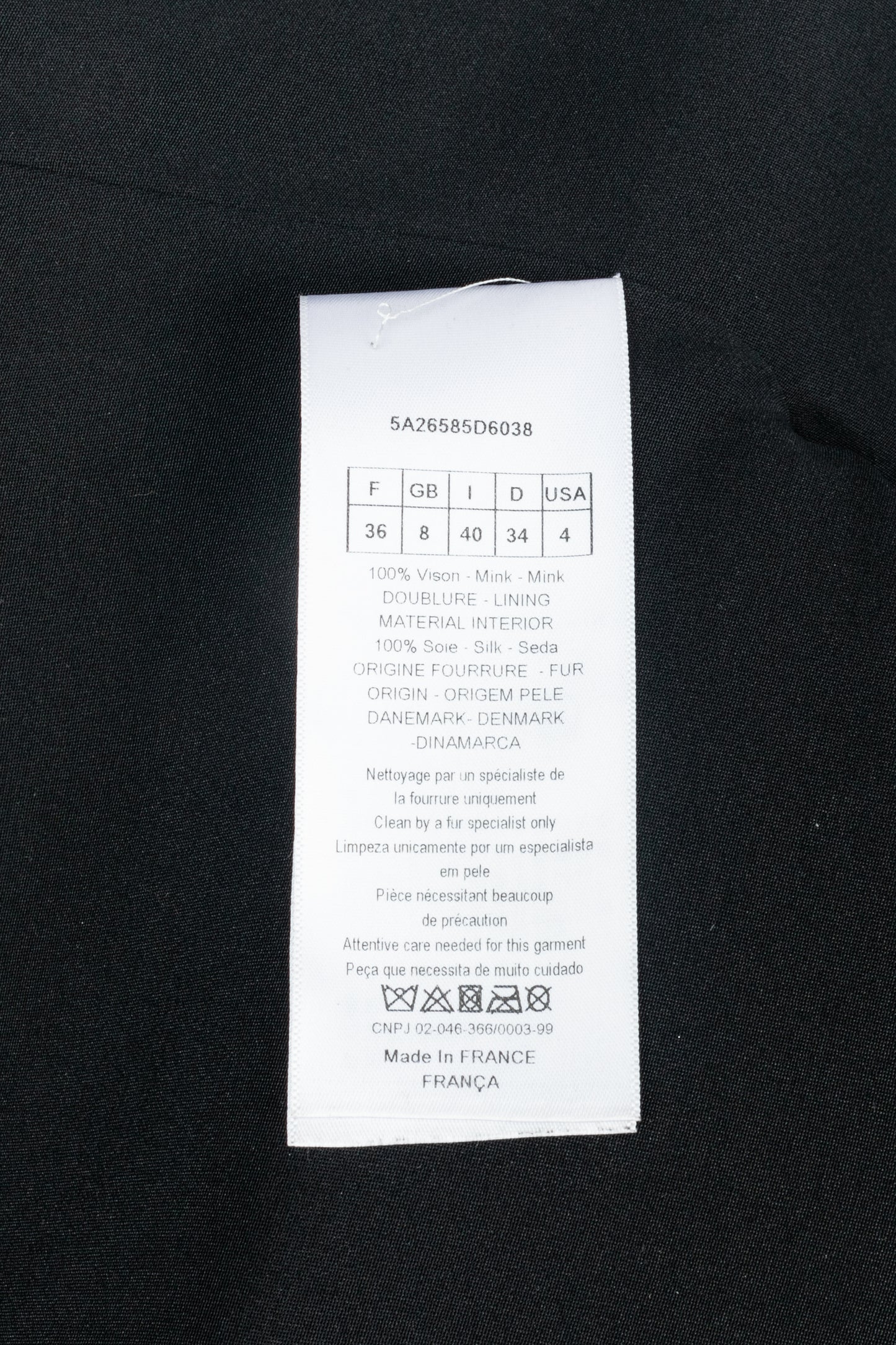 Haut en vison Christian Dior