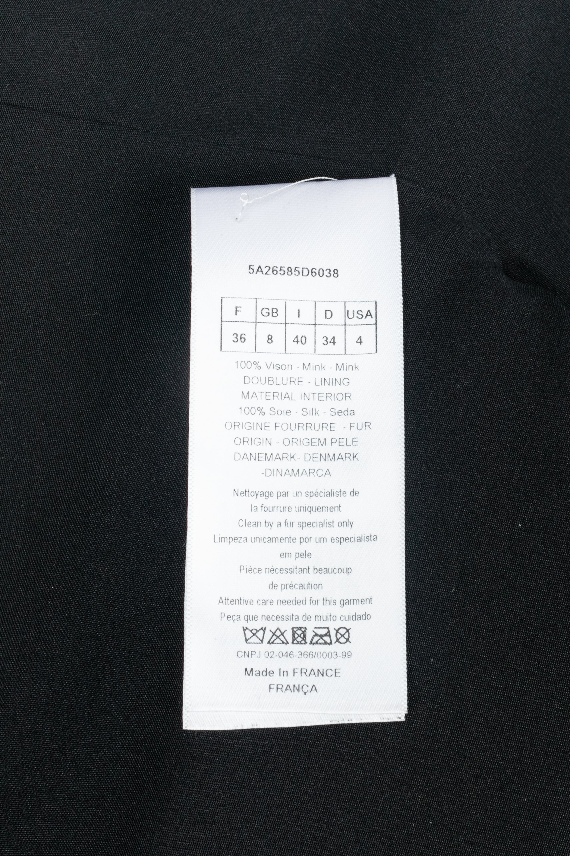 Haut en vison Christian Dior