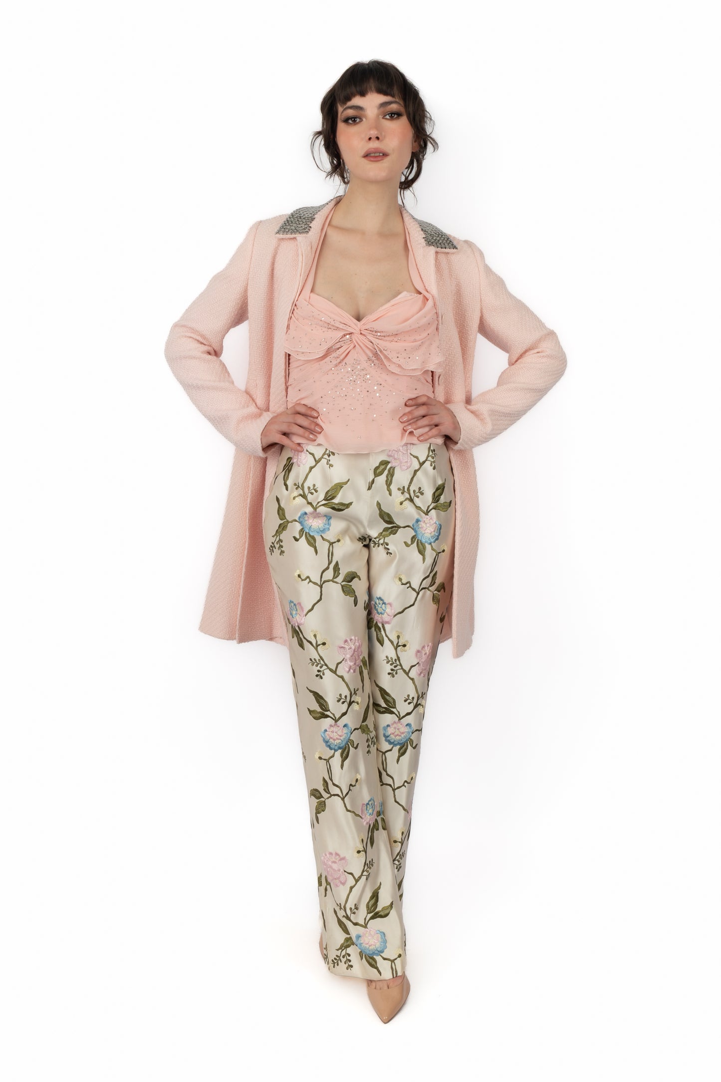 Manteau en laine rose Dior 