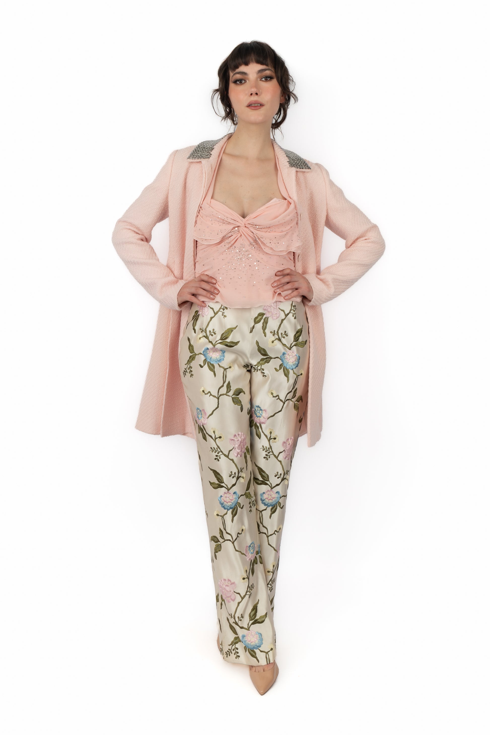 Manteau en laine rose Dior 