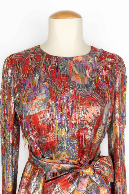 Robe en lamé Dior