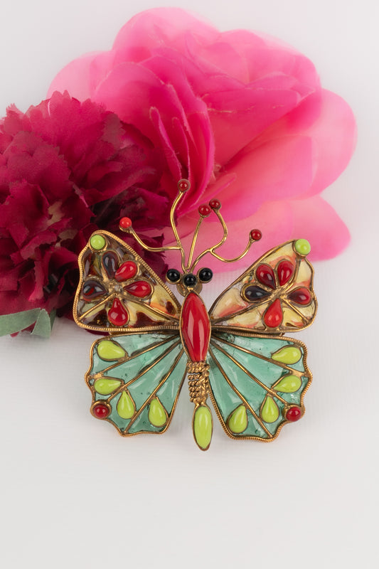 Broche papillon Gripoix 