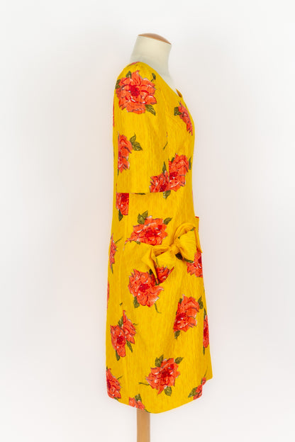 Robe fleurie Nina Ricci Haute Couture 1986