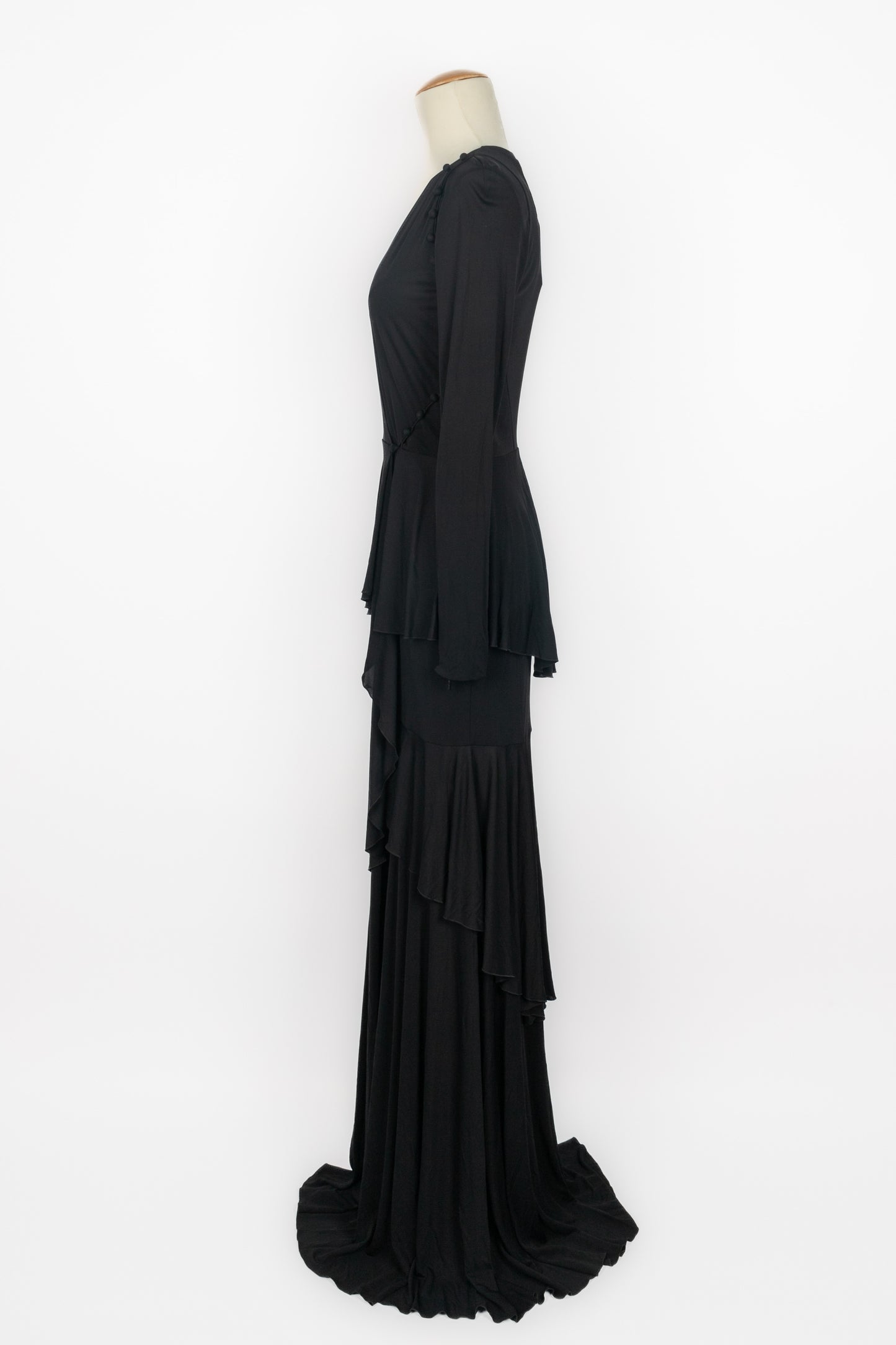 Longue robe noire Cavalli