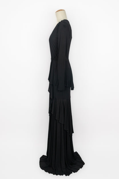 Longue robe noire Cavalli