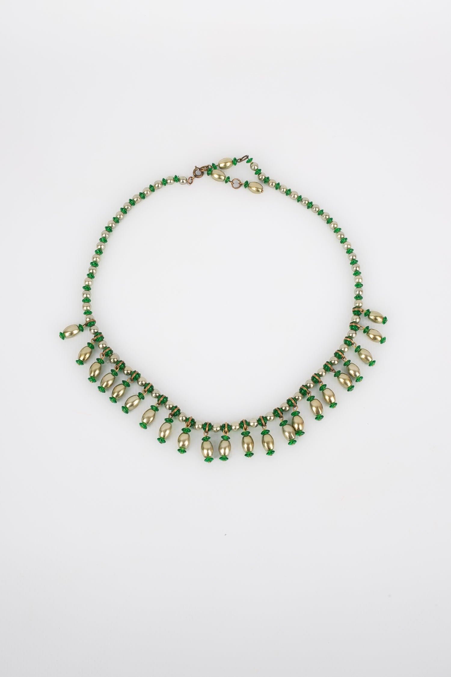 Collier vert vintage