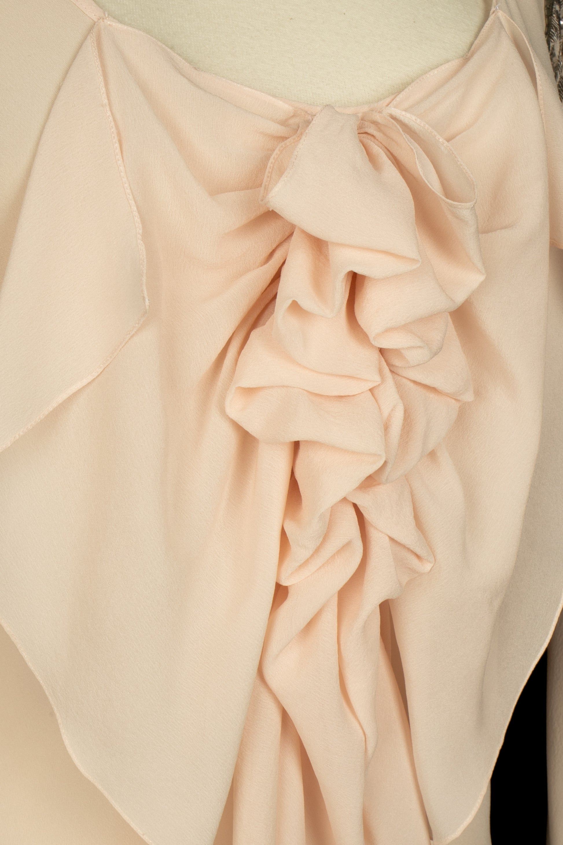 Haut en soie rose Galliano